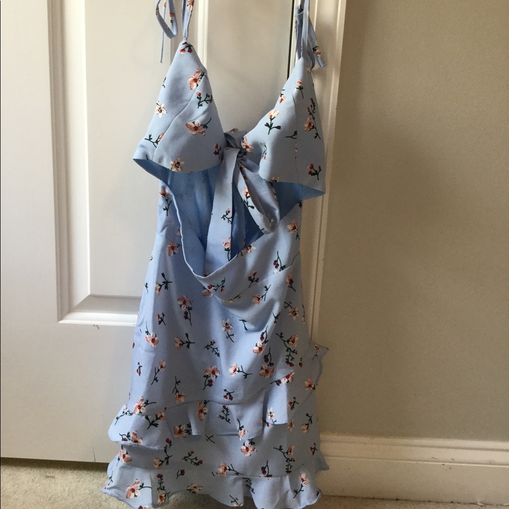 Shine your light mini dress blue floral - Picture 3 of 5